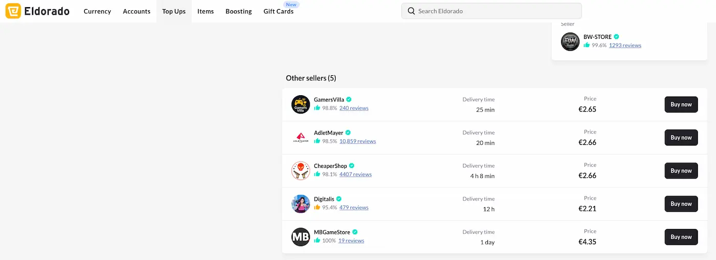 youtube premium offers in eldorado.gg website