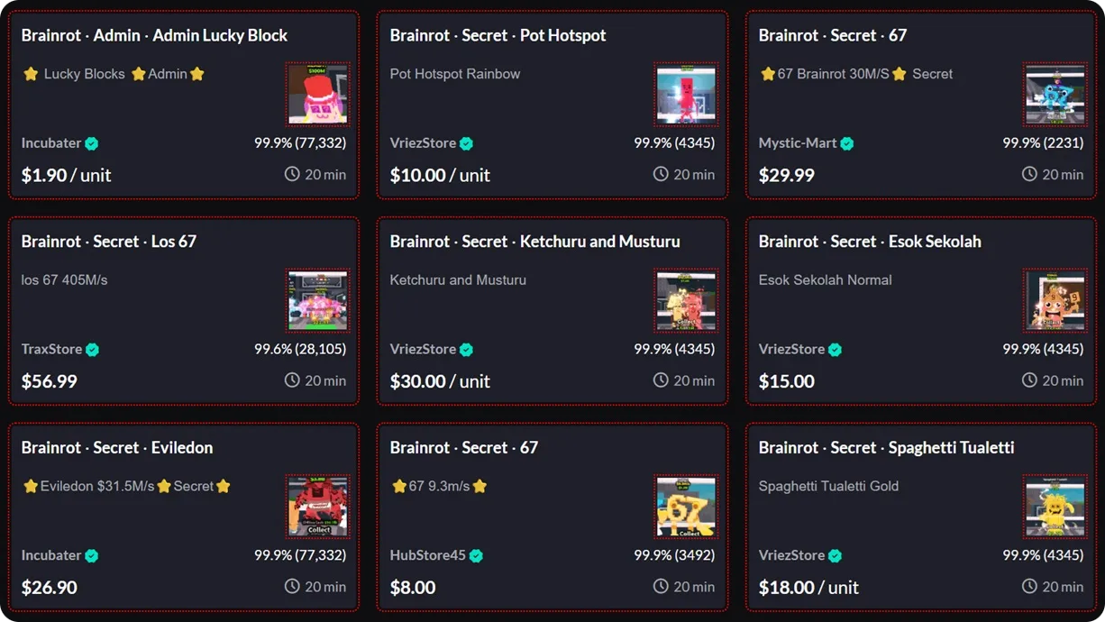 Buy Brainrots on Eldorado.gg