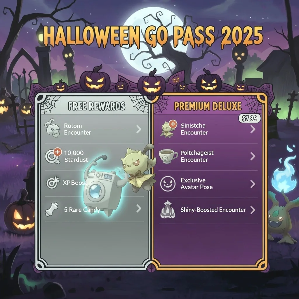 Pokémon GO Halloween GO Pass: Free vs Deluxe