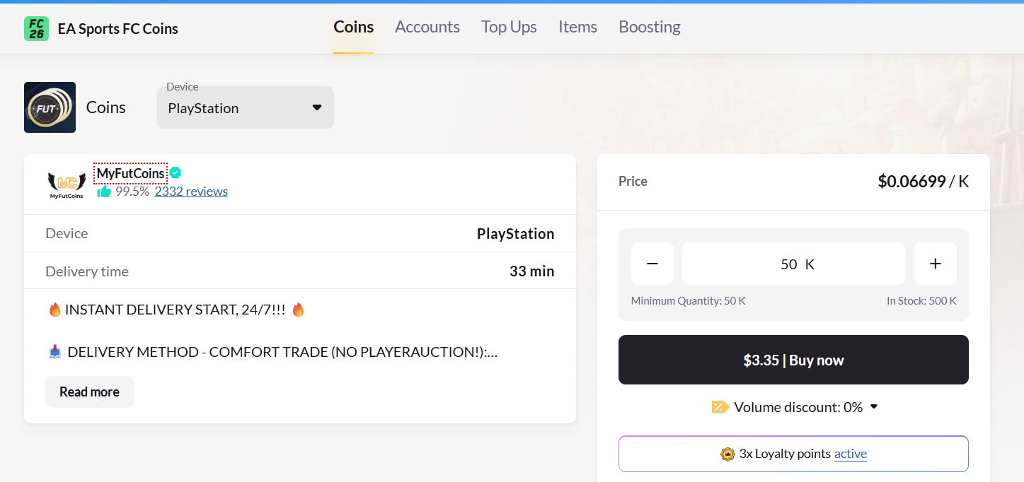 Purchasing FC coins on Eldorado