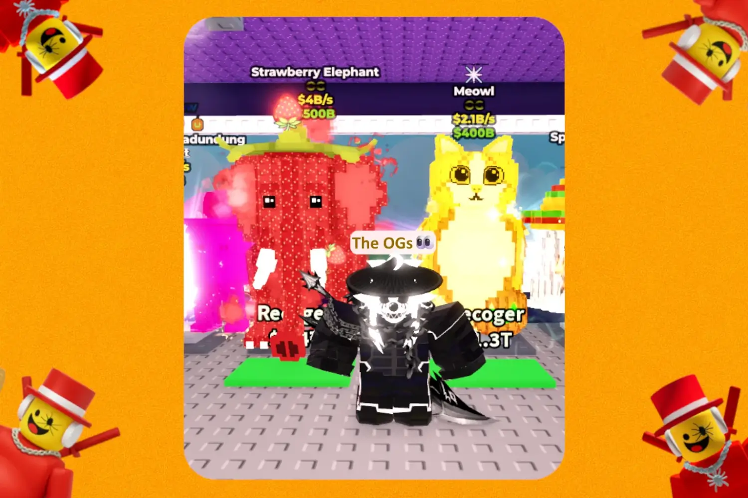 The rarest brainrots in Steal a Brainrot: Meowl and Strawberry Elephant