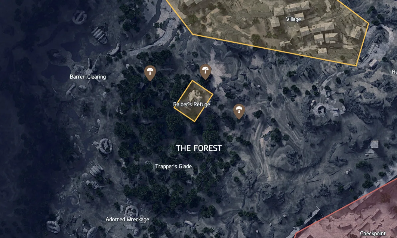 Blue Gate mushrooms location