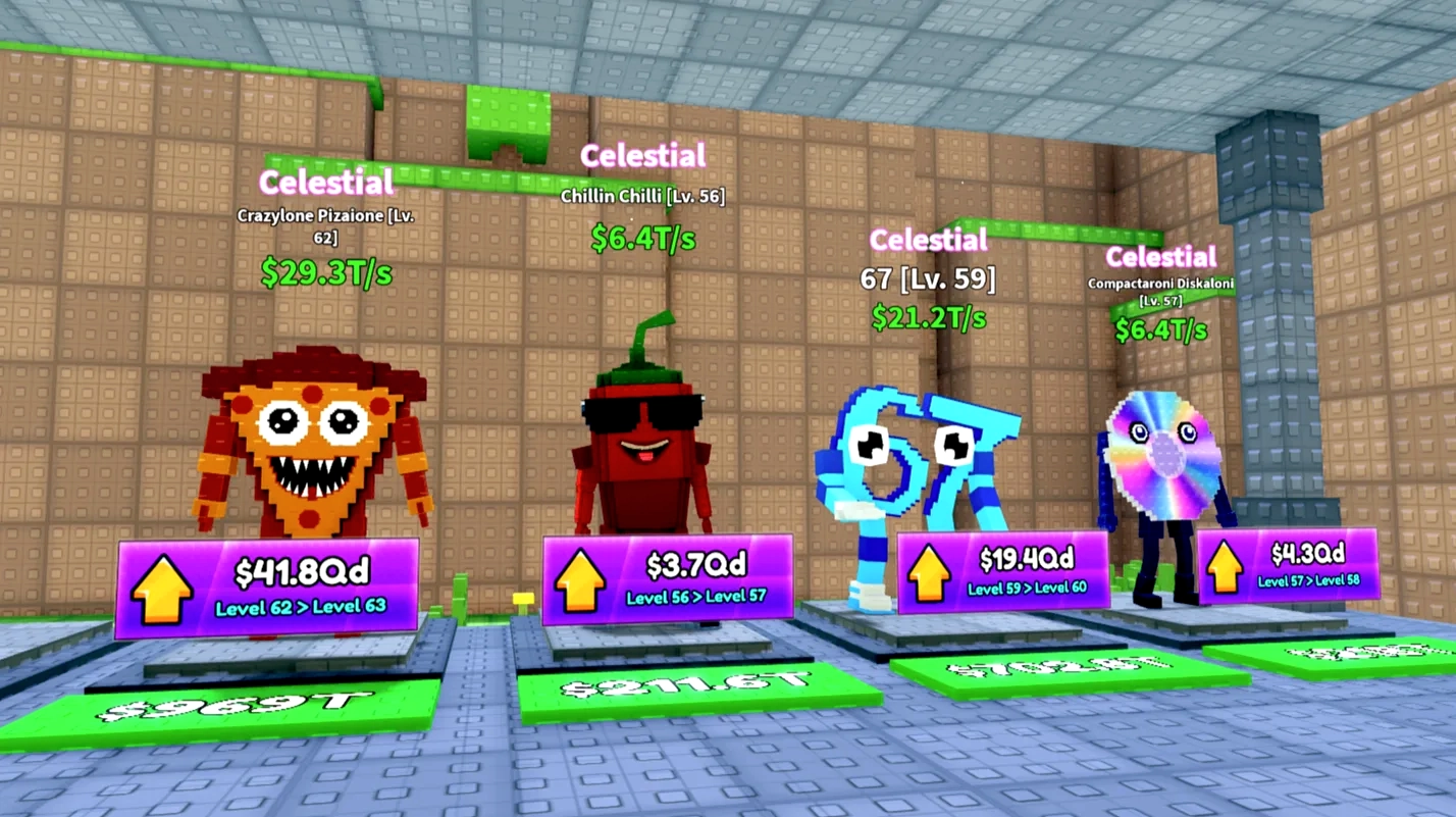 Rare brainrots in Survive LAVA for Brainrots