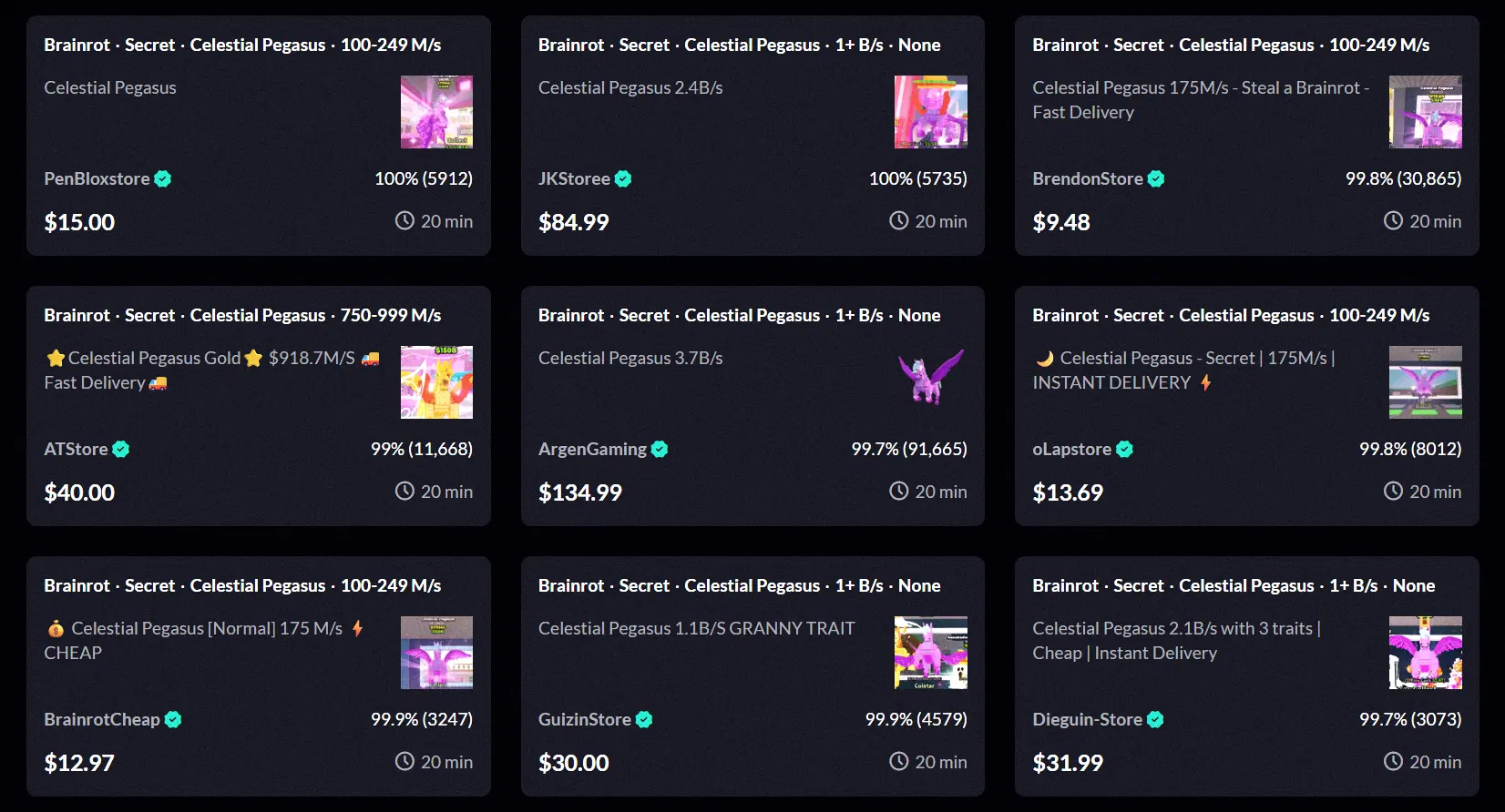 Celestial Pegasus for sale on Eldorado.gg