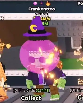 Frankentteo brainrot with witch hat trait
