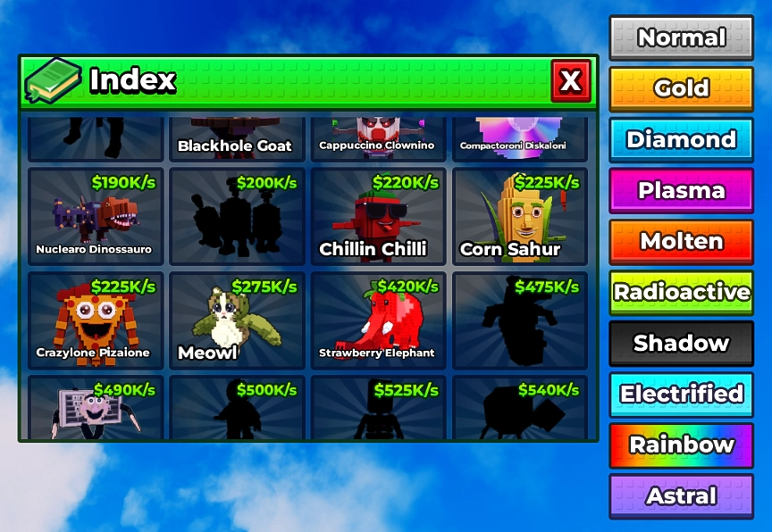 Kick a Lucky Block Regular Mutations