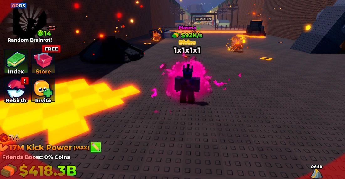 Kick a Lucky Block Volcanic Eruption update 5 lava rocks