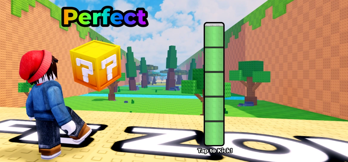 Kick a Lucky Block perfect kick