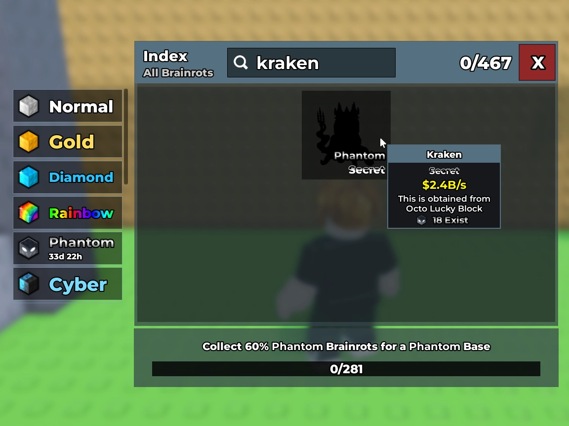 Exist count of Kraken with phantom mutation