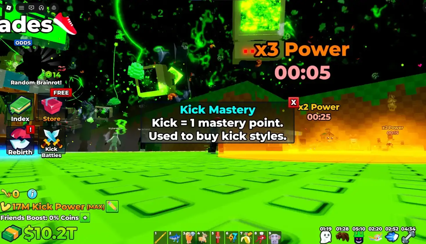Kick a Lucky Block kick battles update 6 kick mastery
