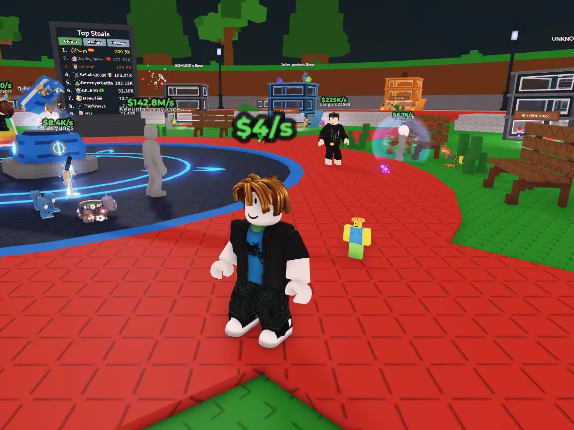 Trading plaza equiped brainrot