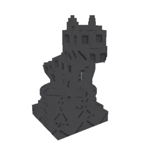 Cobblestone Wolf Statue prop in GAG2