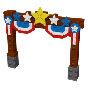 Patriotic Archway prop in Grow a Garden 2