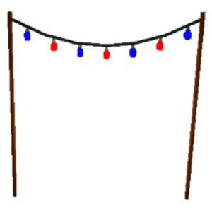 Patriotic Rope Lights prop in Grow a Garden 2