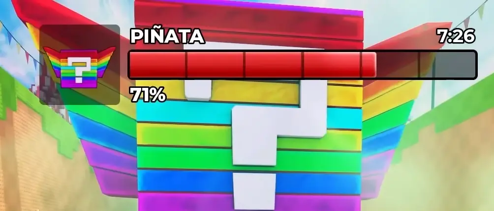 Piñata in Kick a Lucky Block Random Events Machine update 15 and 16