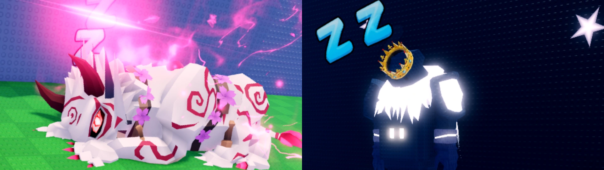 Cosmic and Cherry Blossom biome guardians