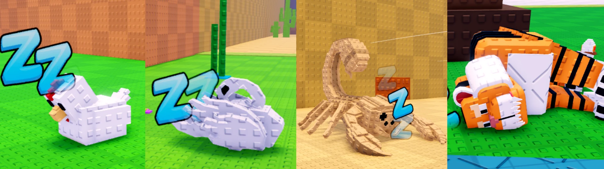 Forest, Lake, Desert, and Jungle biome guardians