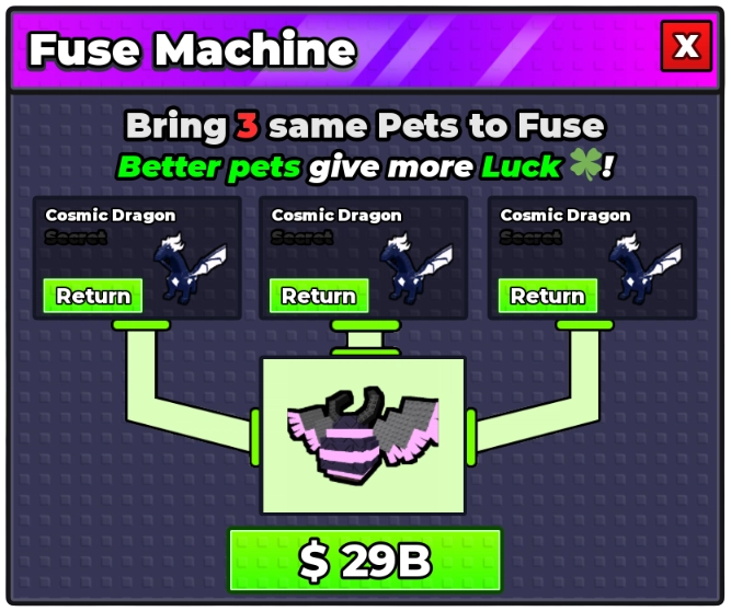 Steal an Egg Fuse Machine result