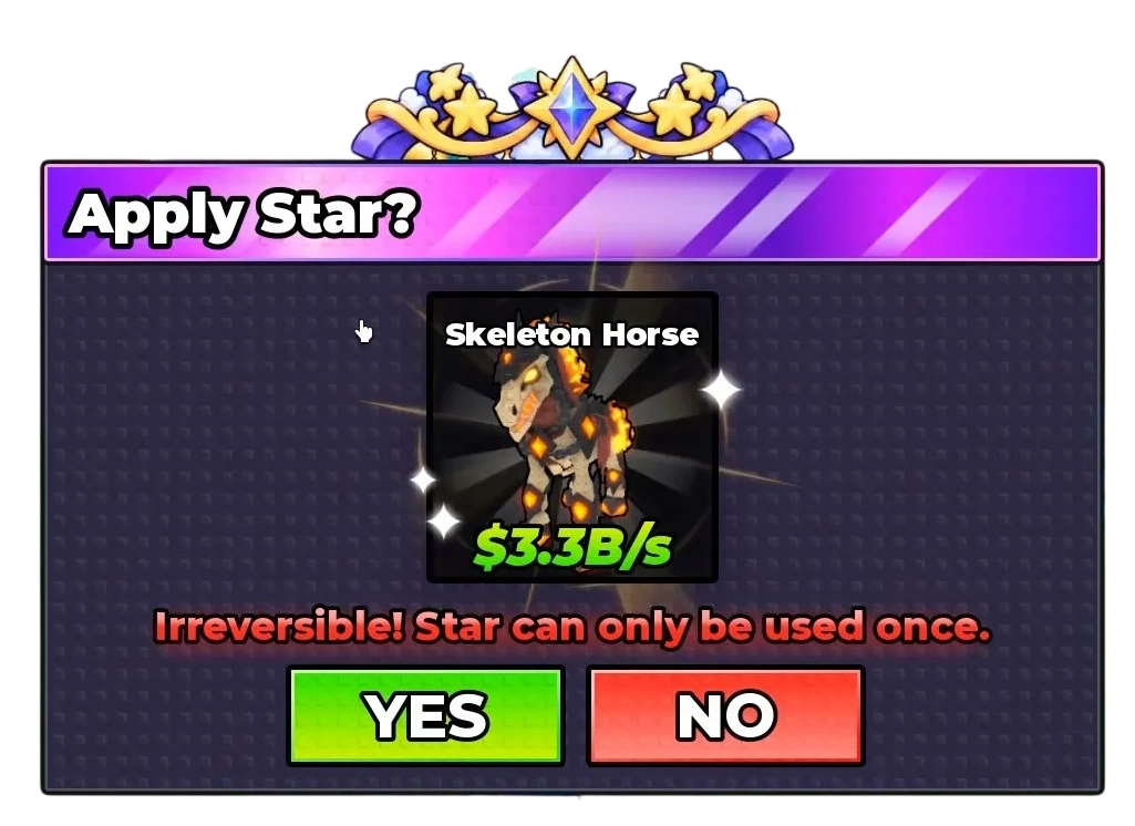 Applying Stars on pet to create mount 