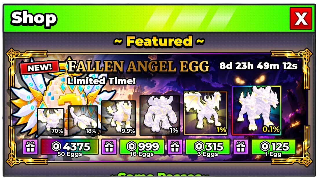 Break and Steal an Egg Fallen Angel egg