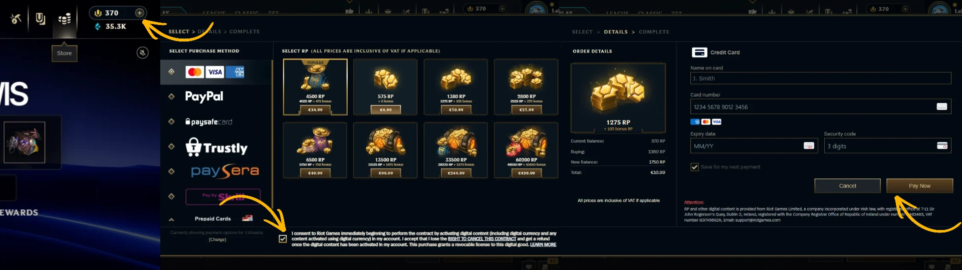 How to buy League of Legends RP in Client
