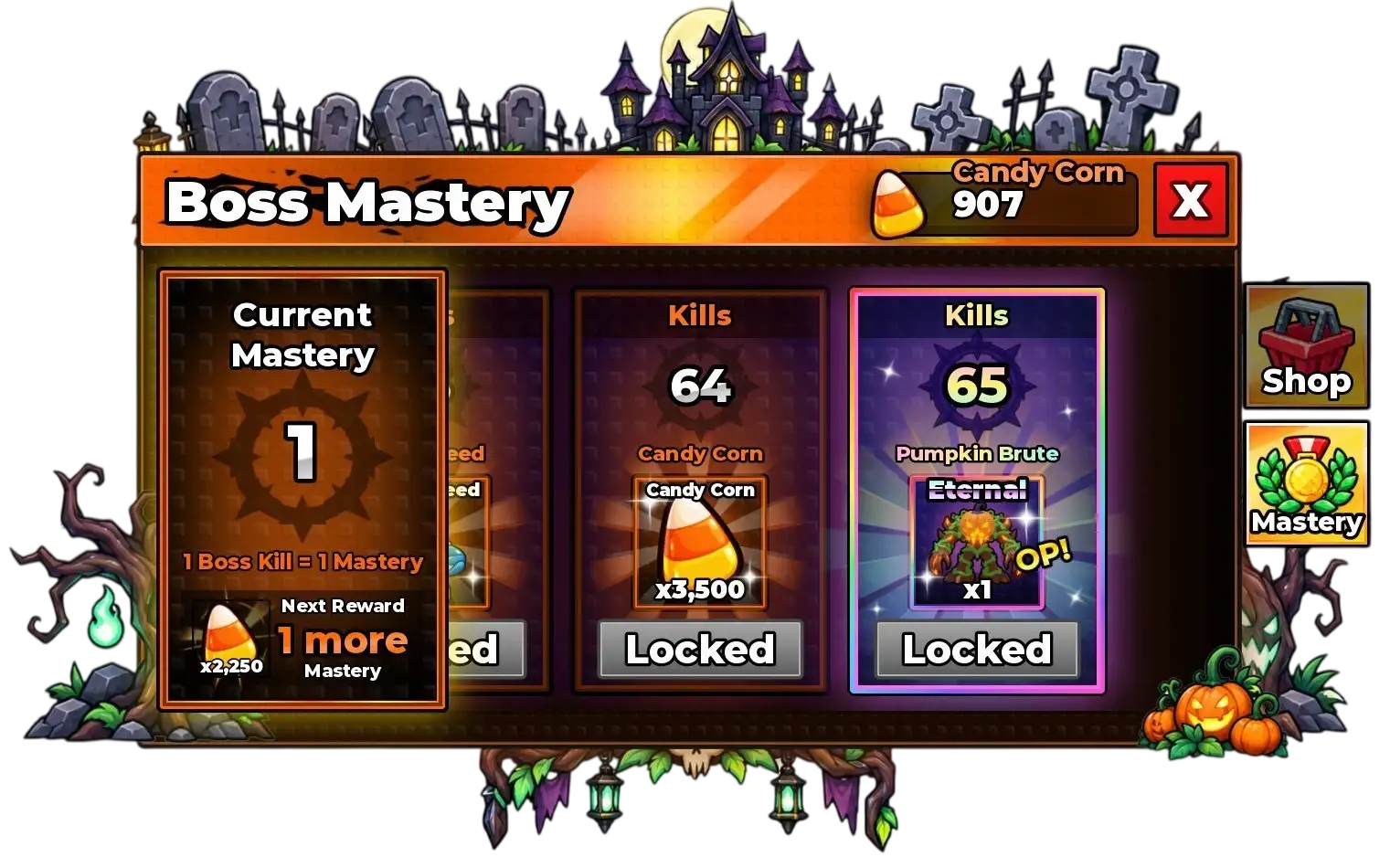 Pumpkin Boss mastery