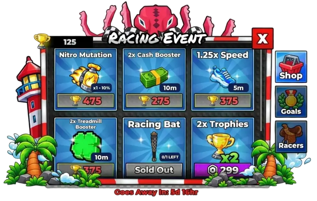 Racing event shop