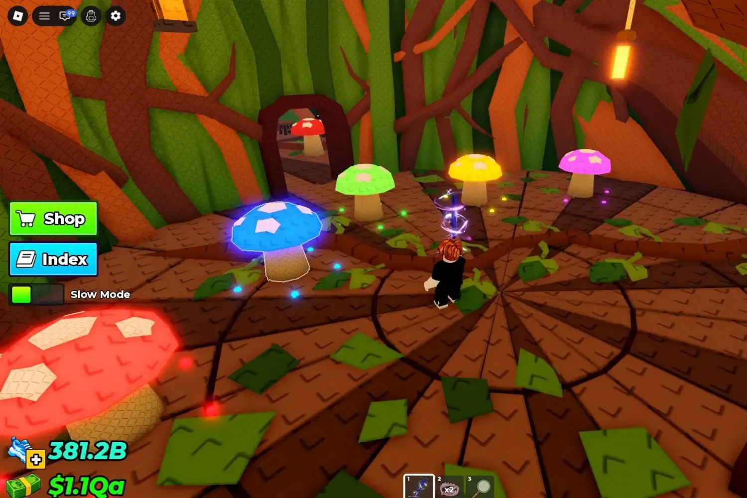 Simon-says like mushroom game